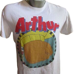 Arthur Cartoon Mens T-shirt Medium VTG 2001 Fist Clenched Marc Brown Delta